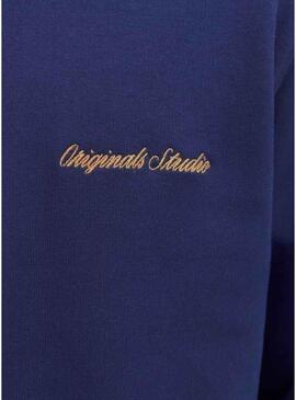 Felpa Jack and Jones Norrebro blu per uomo