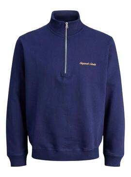 Felpa Jack and Jones Norrebro blu per uomo