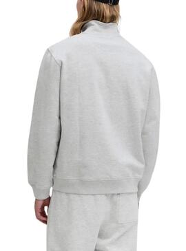 Felpa Jack and Jones Norrebro grigia per uomo.