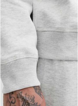 Felpa Jack and Jones Norrebro grigia per uomo.