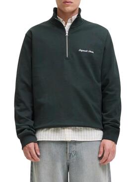 Felpa Jack and Jones Norrebro verde per uomo