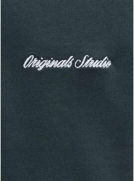 Felpa Jack and Jones Norrebro verde per uomo