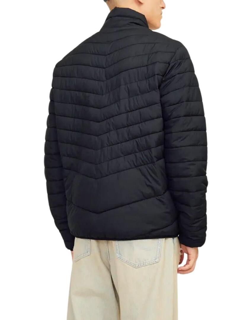 Giacca Jack and Jones Estate nera pieghevole da uomo.