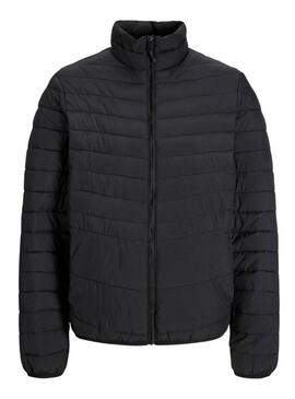 Giacca Jack and Jones Estate nera pieghevole da uomo.