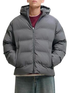 Giacca trapuntata Jack and Jones Soho grigia per uomo