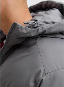 Giacca trapuntata Jack and Jones Soho grigia per uomo