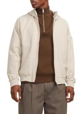 Giubbotto Jack and Jones Perfect bomber beige per uomo.