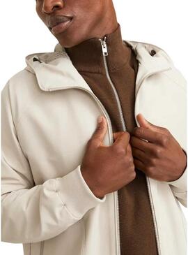 Giubbotto Jack and Jones Perfect bomber beige per uomo.