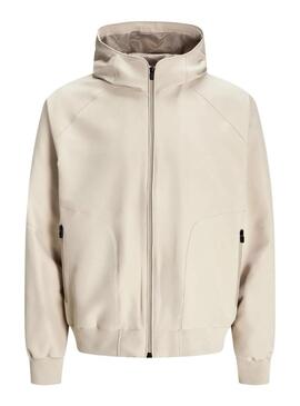 Giubbotto Jack and Jones Perfect bomber beige per uomo.
