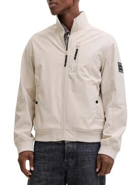 Giacca Jack and Jones Parker beige per uomo