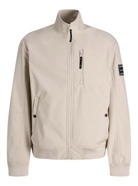 Giacca Jack and Jones Parker beige per uomo