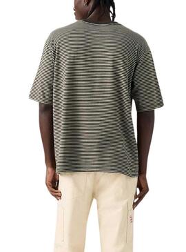 Maglietta Levi's Worker a righe verde per uomo