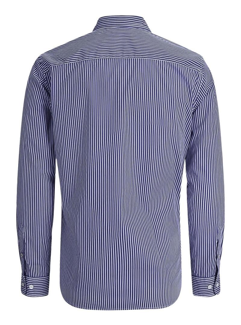 Camicia Jack and Jones Matheo a righe blu per uomo