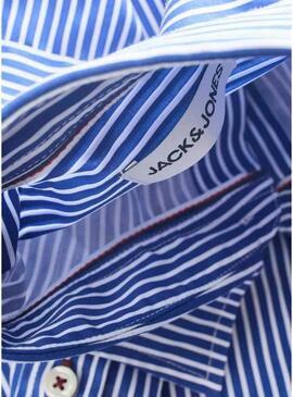 Camicia Jack and Jones Matheo a righe blu per uomo