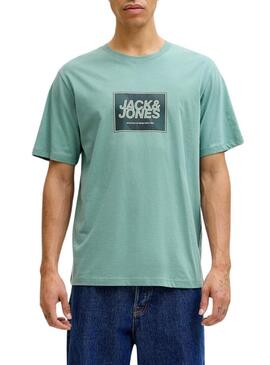Maglietta Jack and Jones Rain turchese per uomo