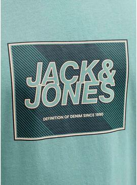Maglietta Jack and Jones Rain turchese per uomo