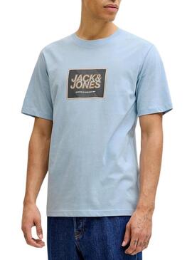 Maglietta Jack and Jones Rain blu per uomo
