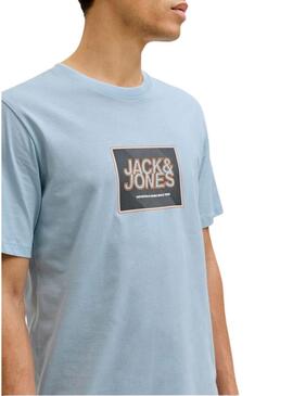 Maglietta Jack and Jones Rain blu per uomo