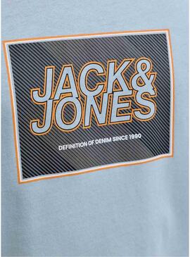 Maglietta Jack and Jones Rain blu per uomo