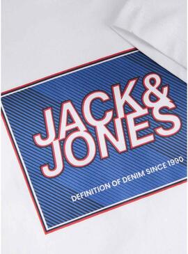 Maglietta Jack and Jones Rain bianca per uomo