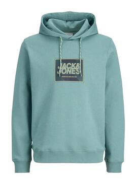 Felpa Jack and Jones Rain turchese per uomo
