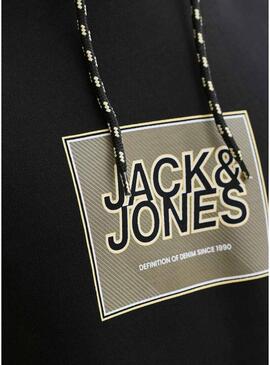 Felpa Jack and Jones Rain nera per uomo