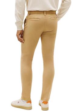 Pantaloni Tommy Jeans Scanton beige chino per uomo