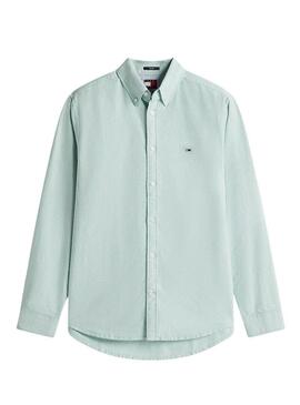 Camicia Tommy Jeans Oxford verde per uomo