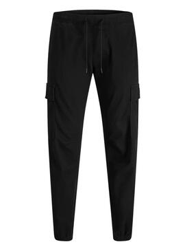 Pantaloni cargo Jack and Jones Kane Dylan neri per uomo