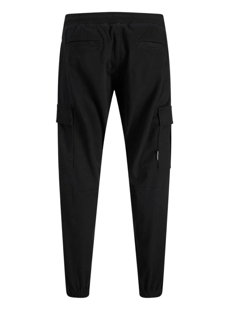 Pantaloni cargo Jack and Jones Kane Dylan neri per uomo