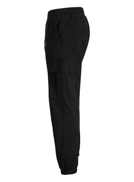 Pantaloni cargo Jack and Jones Kane Dylan neri per uomo