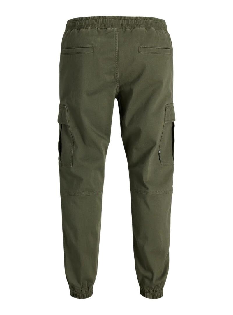 Pantaloni cargo Jack and Jones Kane Dylan verdi per uomo.