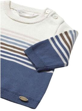 Maglia Mayoral blu e beige per bebè