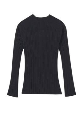 Maglione Mayoral mezza-girocollo nero per ragazza