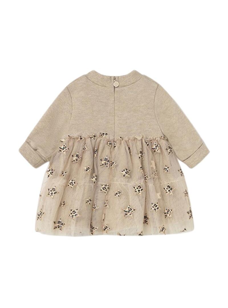 Abito Mayoral in tulle beige per bambini