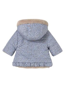Giaccone reversibile Mayoral stampa animalier blu per bambini
