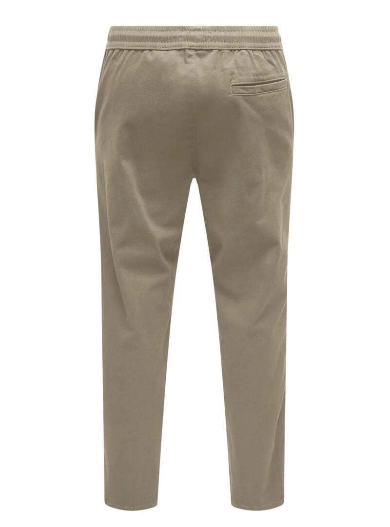 Pantaloni Only and Sons Onscam beige per uomo