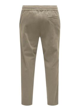 Pantaloni Only and Sons Onscam beige per uomo