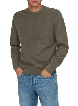 Maglia Only and Sons Onstony verde per uomo