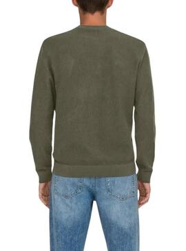 Maglia Only and Sons Onstony verde per uomo