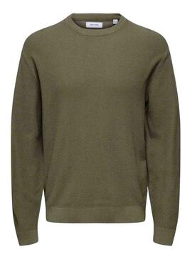 Maglia Only and Sons Onstony verde per uomo