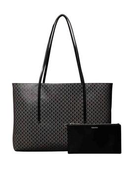 Borsa Calvin Klein Jeans Tote monogrammatica per donna