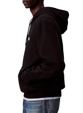 Felpa Calvin Klein Jeans Badge nera per uomo