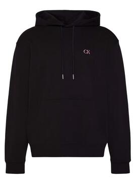 Felpa Calvin Klein Jeans Circle nera per uomo.