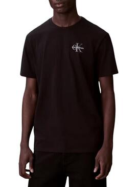 Maglietta Calvin Klein Jeans Micro Monologo nera per uomo