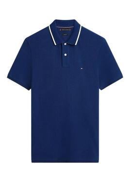 Polo Tommy Hilfiger Pique blu per uomo