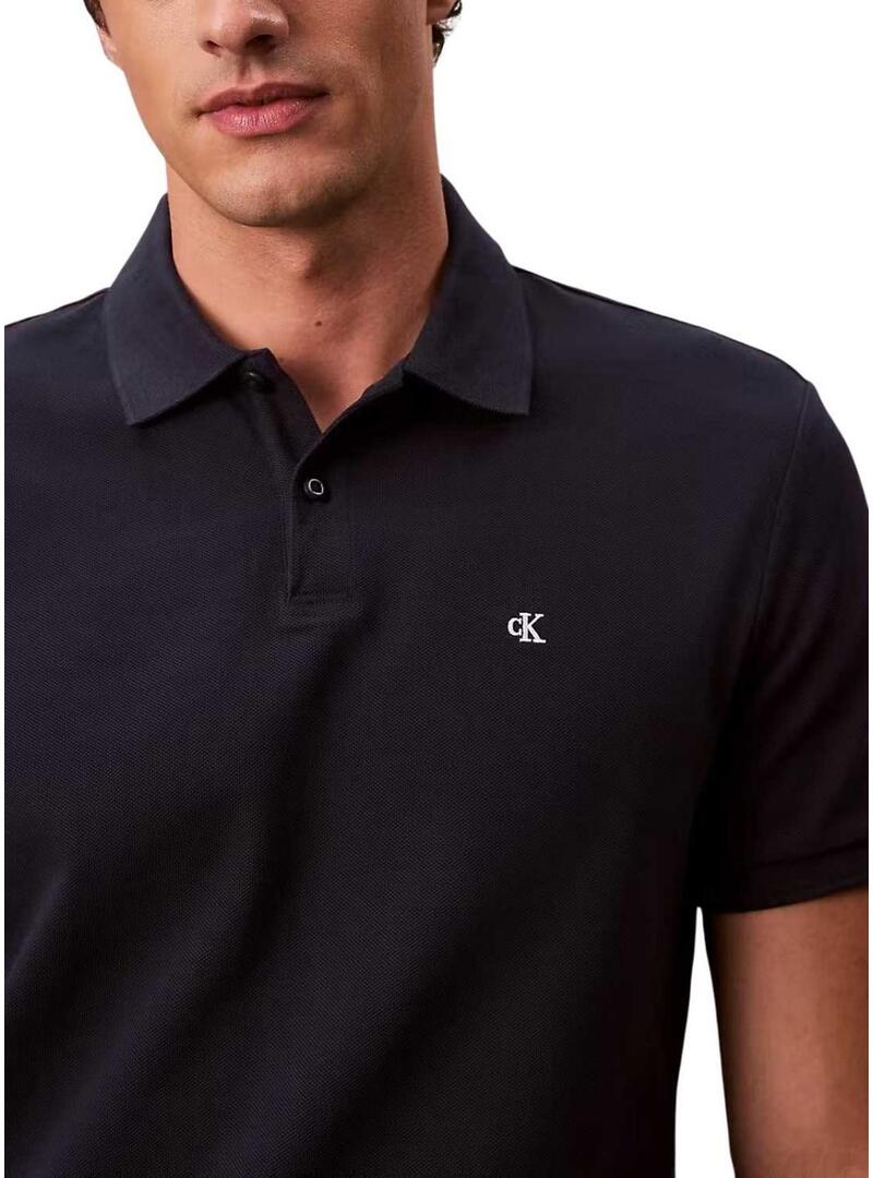 Polo Calvin Klein Jeans Monogram blu navy per uomo.