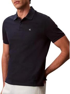 Polo Calvin Klein Jeans Monogram blu navy per uomo.