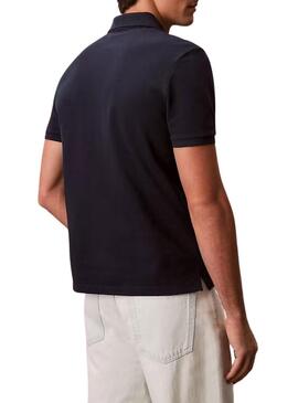 Polo Calvin Klein Jeans Monogram blu navy per uomo.