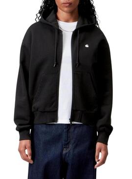Felpa Carhartt Casey nera per donna.